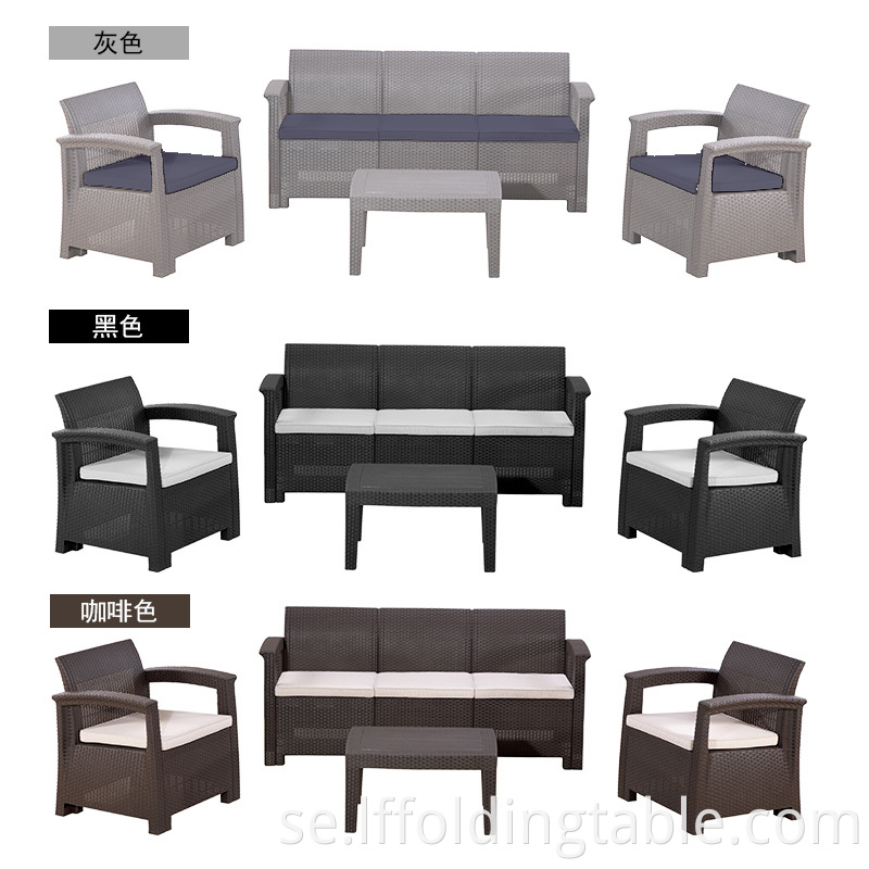 PP Plastic Sofa Set